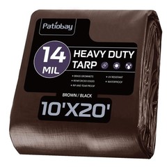 Tarp 10x20FT, 14 Mil Large Tarp, Tarps Heavy Duty Waterproof with Grommets Ev…