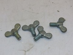 N/A 1-GHL-07-M7-17- Thumb Wing Screw,1/2″-13,Full Thread Iron ,1″L, Lot of 4