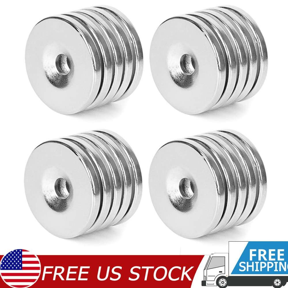 15 25 50 Strong Neodymium Magnets Countersunk Ring 25 X 5mm Rare Earth 5mm hole