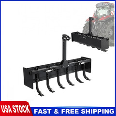 55″ Box Blade Scraper W/ 6 Scarifier Shank For CAT 1 & CAT 0 Tractors, 3 Point