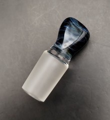 Multicolor Swirl 18mm Glass Male Ground Joint Stopper Cap