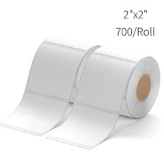 2″ x 2″ Square Direct Thermal Labels 700/Roll Adhesive DIY for Zebra and Rollo