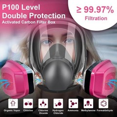 Full Face Gas Mask Painting Spraying Respirator w/Filters for 6800 Facepiece USA