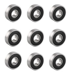 608-2RS Groove Ball Bearing 8 x 22 x 7 mm 608 2RS Rubber Sealed ( PCs 10 ).