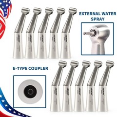 AZDENT Dental Low Speed Handpiece Contra Angle Push Button 1:1 Direct Drive