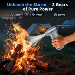 Electric Air Duster 200000RPM Brushless Motor, Cordless Compressed Silver