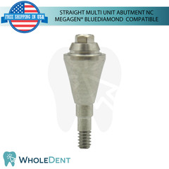 5x Straight Multi Unit Prosthetic Ø4.8mm NC Megagen® BlueDiamond Compatible