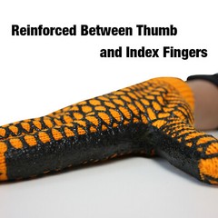 EvridWear Crisscross Honeycomb Grip Double Layer String Knit Work Gloves
