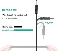 100cm Length Black USB Port DC5V 5.5×2.1mm DC Barrel Power Cable connector