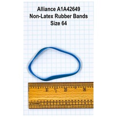 Alliance 42649 Non-Latex Rubber Bands, Antimicrobial, Size 64, 1/4 Lb. Box