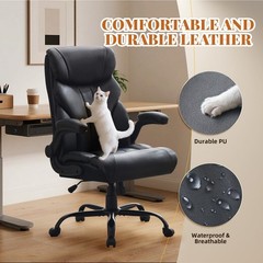 Office Chair Ergonomic Swivel Computer Desk Chairs with Footrest for Home Office