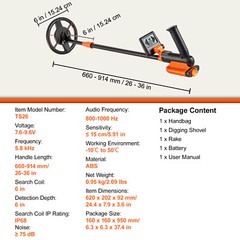 Metal Detector for Kids Professional Gold Detector 6 in IP68 Waterproof