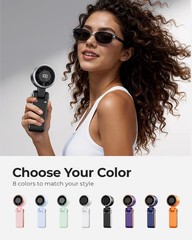 Portable Handheld Turbo Fan – 5 Gear High Speed 4000mAh Rechargeable Mini