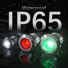 5PCS LED Indicator Light 6MM 1/4″ Waterproof IP65 Metal Signal Lamp 110-220V …