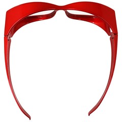 Global Vision Escort Safety Glasses Fits Over Most Eyewear Red with Clear Lens