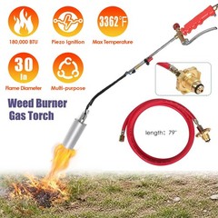 Portable Propane Torch Weed Burner Ice Snow Melter Outdoor Flame Thrower w/ Hose