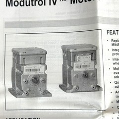 Honeywell M6194B1011 Modutrol IV Motor 24V 300 lb-in 90-160 Deg Replaces M644E10