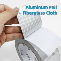 Fiberglass Aluminum Foil Tape 2 Inch X 66 Feet – High Heat Resistant (500°F) for
