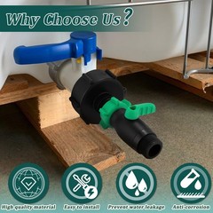 Gallon IBC Tote Hose Adapter 3 Sizes IBC Tote Adapter 2.44 Fine 2 Fine 2