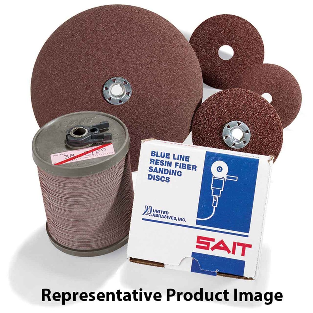United Abrasives 58050 9-1/8×7/8 Aluminum Oxide Fiber Discs 50 Grit 100 pack