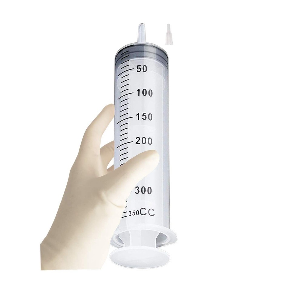 350ml Syringe with Adapter, Plastic Large without Needle for…