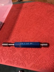 Balax M16 X 2.0 6H THREAD PLUG GAGE GO = 14.701 mm, No Go = 14.913 mm (Q36)