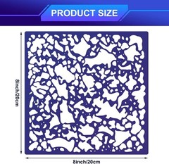 3 Pieces Knockdown Texture Spray Stencil Drywall Repair as the picture shown