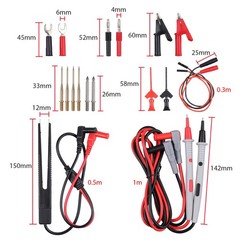 21 in 1 Multimeter Test Lead Kit for Fluke Meter Electrical Alligator Clip Probe