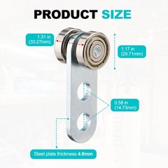 12/24pcs 2 Wheel Trolley Assembly Roller for 1-5/8″ Wide or Taller Strut Channel