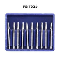 Dental Surgical Tungsten Carbide Burs FLAT END TAPER Fissure 702 FG FGOS 25/28mm