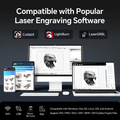 Carverall Mini Portable Laser Engraver for Wood Leather Bamboo Desktop DIY