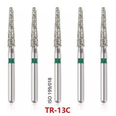 50 Pcs/Pack Dental High Speed Friction Grip Round Ball End Taper FG Diamond Burs