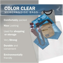 26×26 Clear Plastic Merchandise Bags, Glossy Finish, Jumbo Retail Size, 50 Pa…