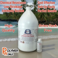 Polymer World Polyester Resin 3 Gallons For Boats RV’s Canoes Fiberglass Autos