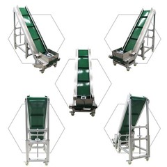 Electric PVC Belt Climbing Conveyor Adjustable Height &Speed for PackingShipping