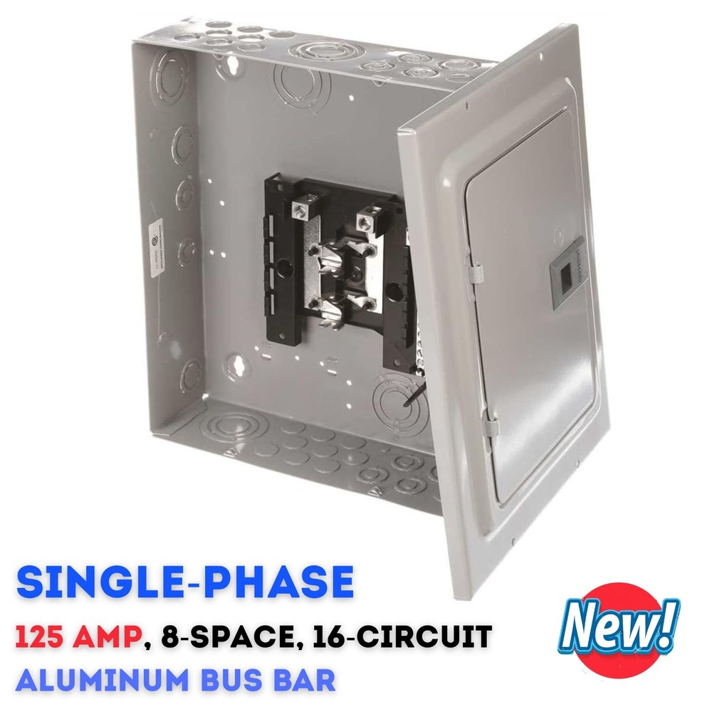 Indoor Main Lug Garage Sub Panel Surface Mount Load Center Electric Breaker Box