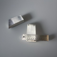 .125 Aluminum 1/8” 4” X 2”/ 1/4” Holes (2) Piece 6061 Mounting Brackets Fastener