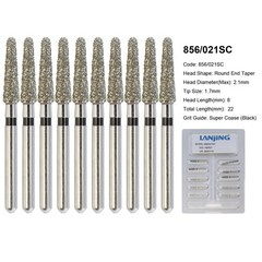 Dental Diamond Burs FG Round End Taper Football Cylinder Coarse High Speed Burr