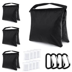 Photography Sandbag Heavy Duty Weight Bag For Light Stand Tripod 4 Pack Black