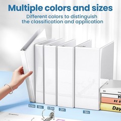 Moisture Resistant 1 Inch D Ring Binder with Pockets: 8.5×11 Paper Friendly
