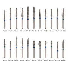 AZDENT Dental Diamond Burs For High Speed Handpiece Friction Grip 5Pcs/Box