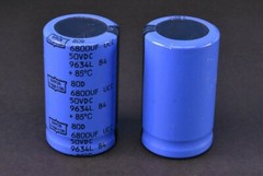 5 Nippon Chemi-Con 6800uF 50V Aluminum Electrolytic Capacitors Snap In