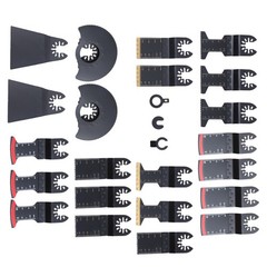 25PCS Titanium Oscillating Tool Blade, Professional Bi-Metal Multitool Blades Ki