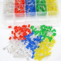 Lot of 100 PCS 5mm round White Red Yellow Green Blue LED super bright bulb light