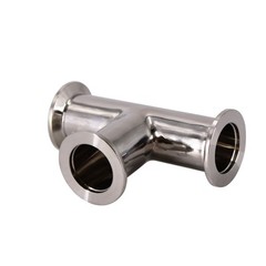 HFS(R) KF25 (NW25) Tee 3-Way Vacuum Fitting, Flange Tee, Stainless Steel 304