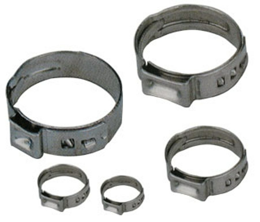 Stainless Steel Single Ear Hose Clamps size 9/16″ or 14.5 mm 25 or 50 Pieces
