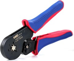 Ferrule Crimping Tool AWG 23-7, Hexagonal Ratchet Self-Adjusting Crimper for