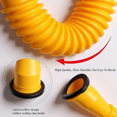 Flexible Yellow Gas Can Spout Replacement Kit with Dual Vent Caps – 10 Gallon
