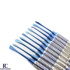 Periosteal Elevator Set Of 10 Surgical Dental Instruments Blue Coated CE