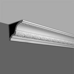 6in Face x 4-5/8in H x 3-7/8in Proj, Primed White Polyurethane, Crown Moulding,